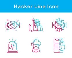 conjunto de iconos de vector de hacker