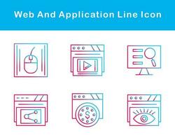 web y solicitud vector icono conjunto