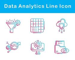 datos analítica vector icono conjunto