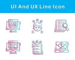 ui y ux vector icono conjunto