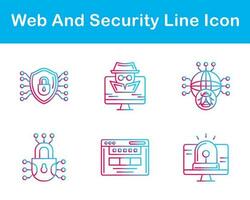 web y seguridad vector icono conjunto