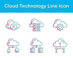 Cloud Technology Vector Icon Set