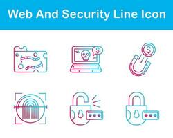 web y seguridad vector icono conjunto