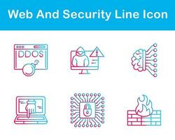 web y seguridad vector icono conjunto