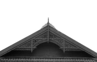 classic gable house architecture style thailand on white background photo