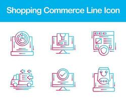 compras comercio vector icono conjunto