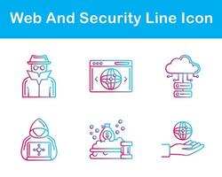 web y seguridad vector icono conjunto