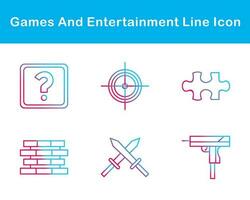 Games And Entertainment Vector Icon Set