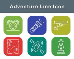 conjunto de iconos de vector de aventura