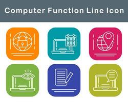 Computer Function Vector Icon Set