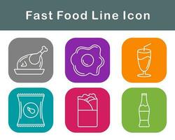 Fast Food Vector Icon Set