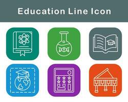 conjunto de iconos de vector de educación