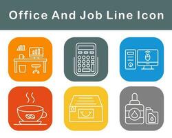 Work Office And Job Vector Icon Set