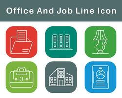 Work Office And Job Vector Icon Set