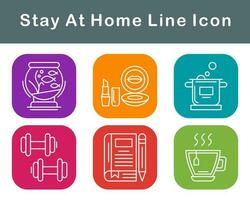 Stay At Home Vector Icon Set