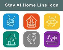 Stay At Home Vector Icon Set