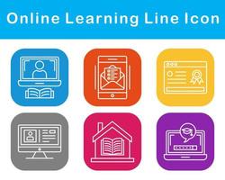 Online Learning Vector Icon Set