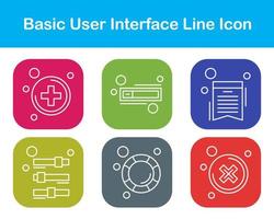 básico usuario interfaz vector icono conjunto