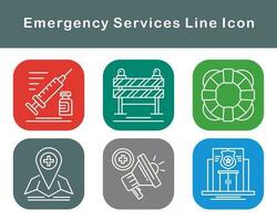 emergencia servicios vector icono conjunto