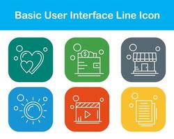 básico usuario interfaz vector icono conjunto