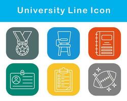 Universidad vector icono conjunto