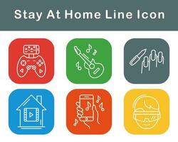 Stay At Home Vector Icon Set