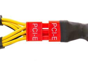 Close Up PCI-E cable video card photo