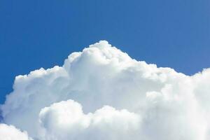 White clouds in blue sky photo