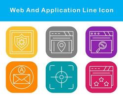 web y solicitud vector icono conjunto