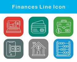 finanzas vector icono conjunto