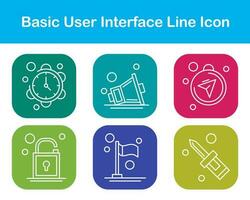 básico usuario interfaz vector icono conjunto