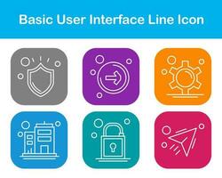 básico usuario interfaz vector icono conjunto