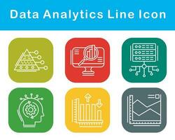 datos analítica vector icono conjunto