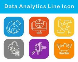 datos analítica vector icono conjunto