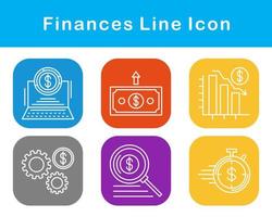 finanzas vector icono conjunto