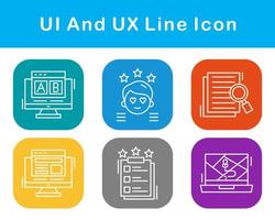 ui y ux vector icono conjunto