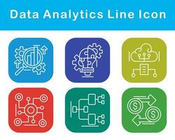 datos analítica vector icono conjunto