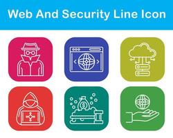 web y seguridad vector icono conjunto