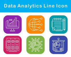 datos analítica vector icono conjunto