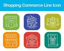 compras comercio vector icono conjunto