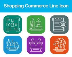 compras comercio vector icono conjunto