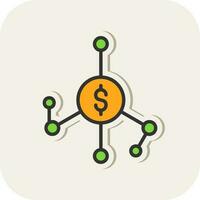 Money Network Vector Icon Design