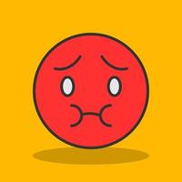 Nauseated Face Vector Icon Design