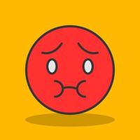 Nauseated Face Vector Icon Design