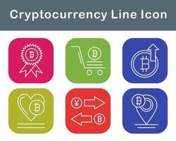 Bitcoin And Cryptocurrency Vector Icon Set