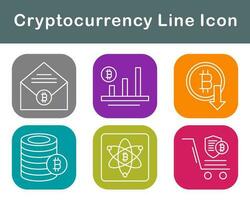 Bitcoin And Cryptocurrency Vector Icon Set