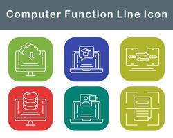 computadora función vector icono conjunto