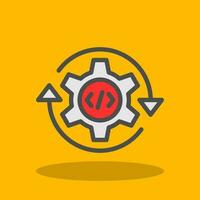 diseño de icono de vector de integración continua