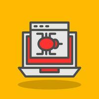 Website Hacked Vector Icon Design