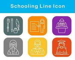 Schooling Vector Icon Set